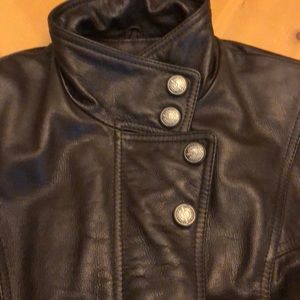 Brown leather jacket